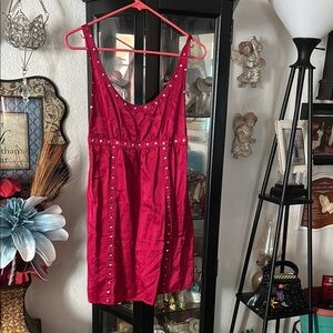 Elegant Red Sleeveless Dress